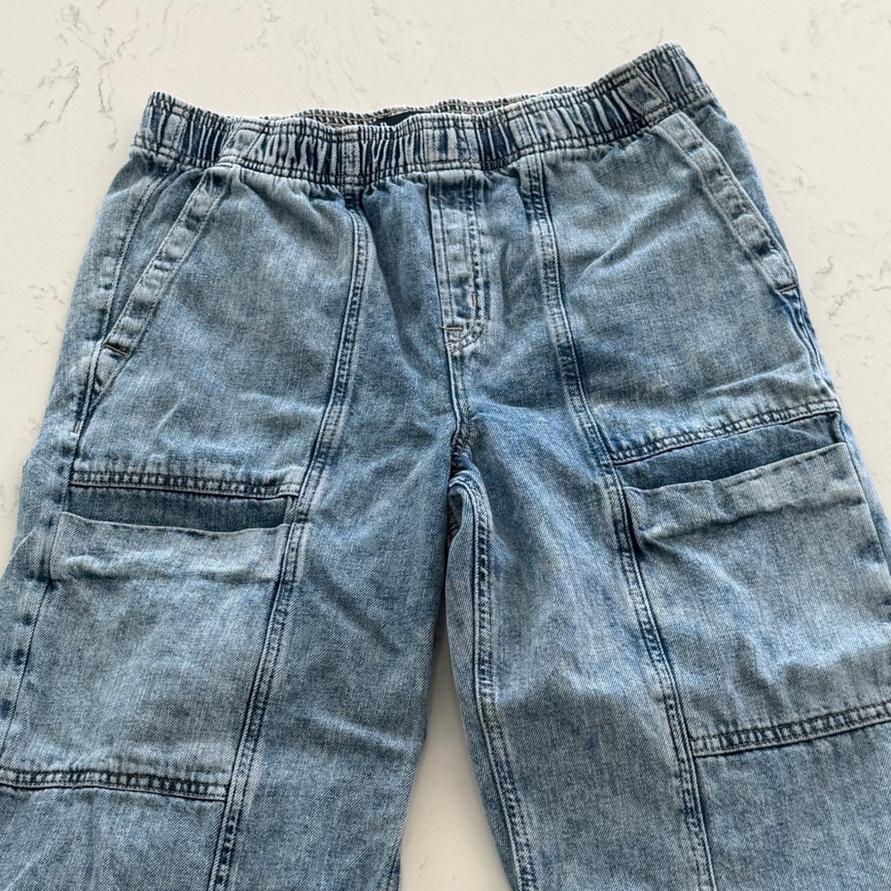 Pull On Wide Leg High Waisted Cargo Gap Pants - Picture 3 of 7
